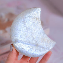 Load image into Gallery viewer, extra flashy white moonstone | moon on stand D