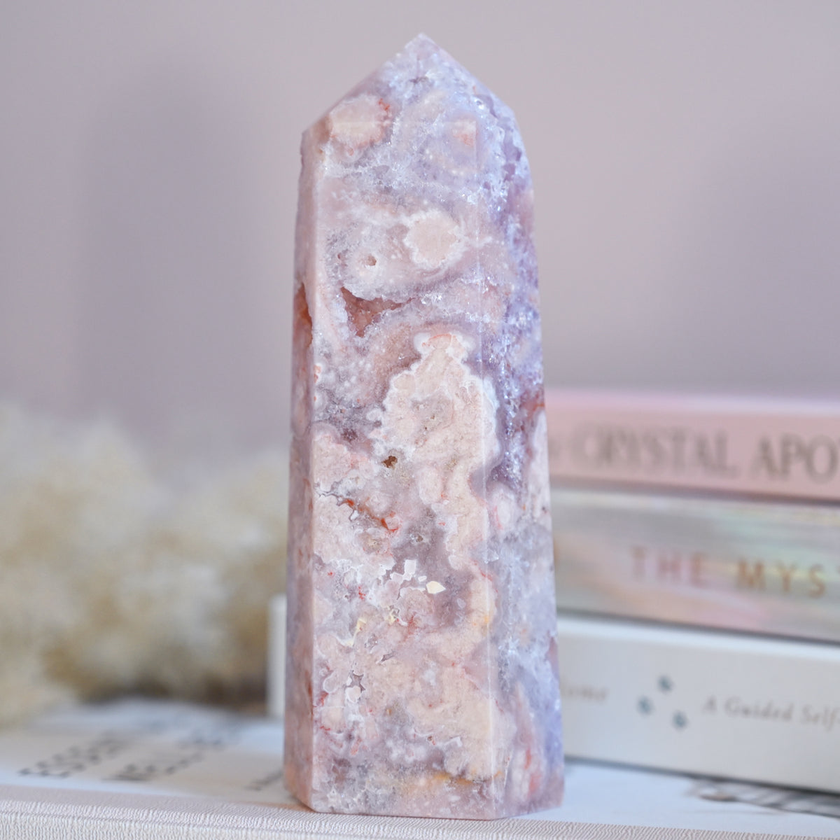 Pink Amethyst Flower Agate Druzy Tower, Natural pink amethyst, flower agate, druzy crystal towers, druzy popular obelisk