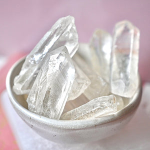 raw lemurian quartz points