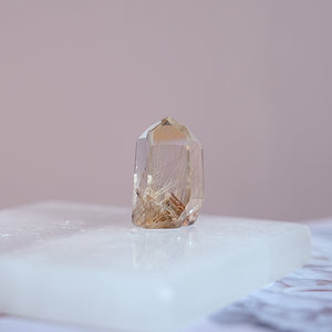 high-grade rutilated quartz | point d