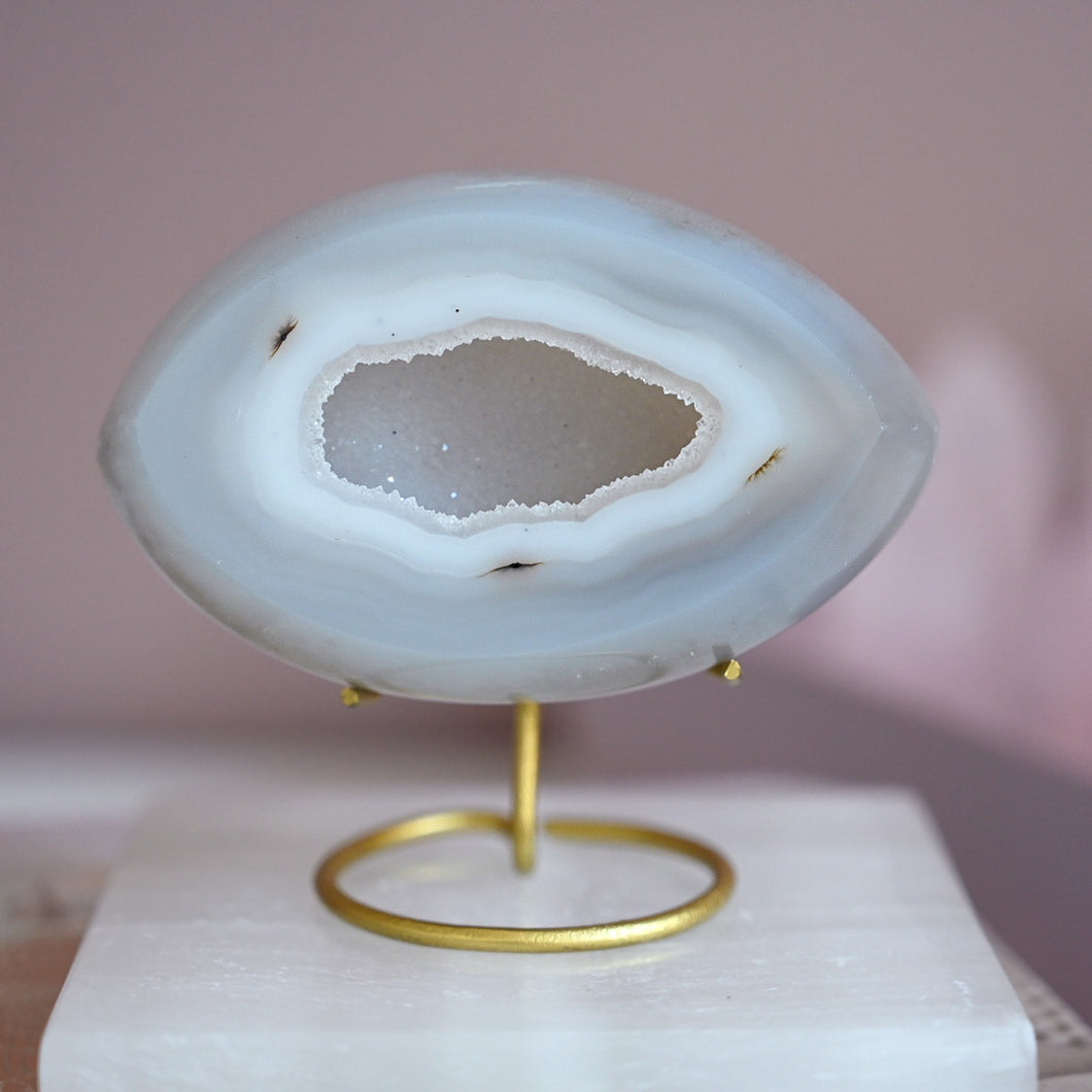 druzy agate with stand | eye h