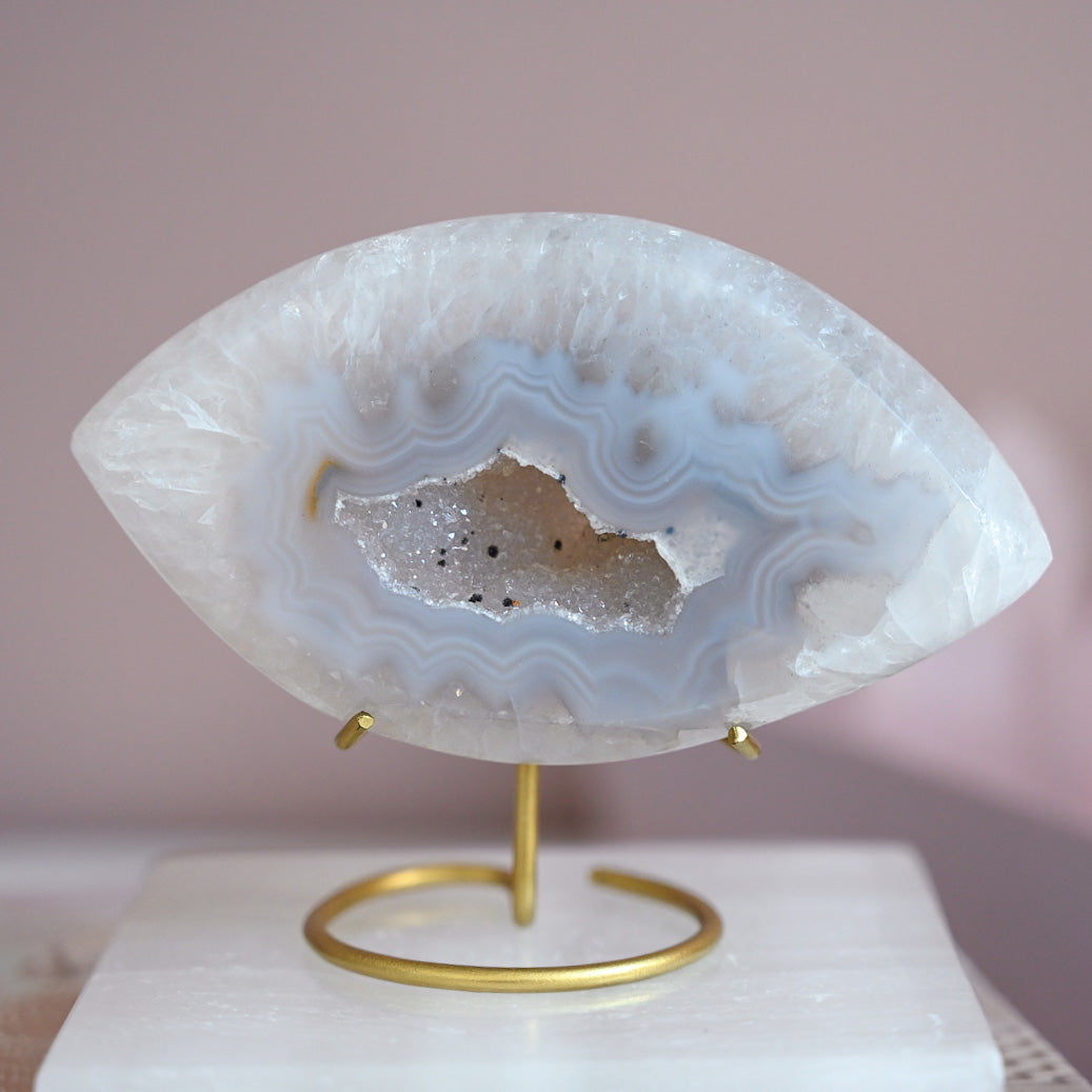 druzy agate with stand | eye L