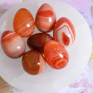 mini carnelian eggs