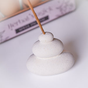 ceramic balancing stones incense holder
