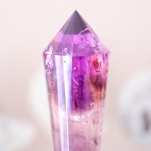Load image into Gallery viewer, XL phantom amethyst vogel wand on stand