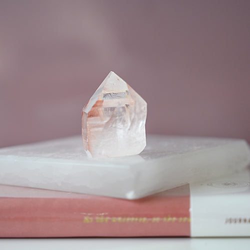 semi-polished scarlet lemurian quartz