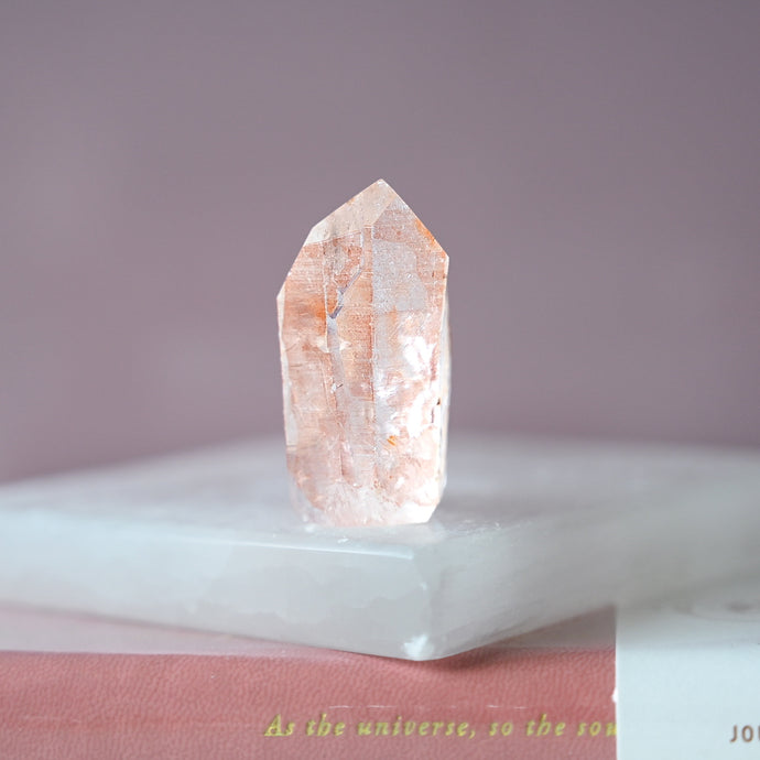 semi-polished scarlet lemurian quartz