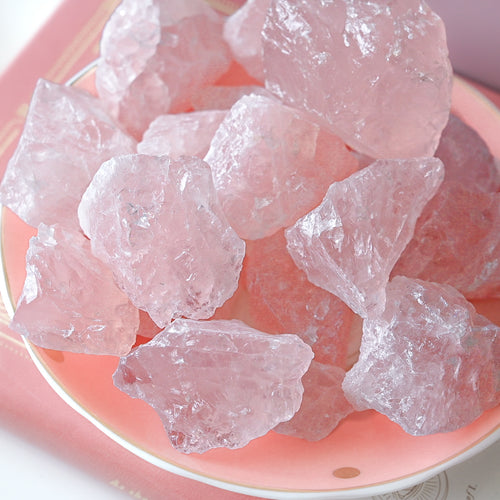 raw brazilian rose quartz