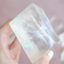 Load image into Gallery viewer, extra large rainbow-infused polished optical calcite