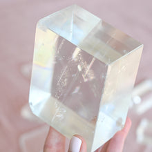 Load image into Gallery viewer, extra large rainbow-infused polished optical calcite