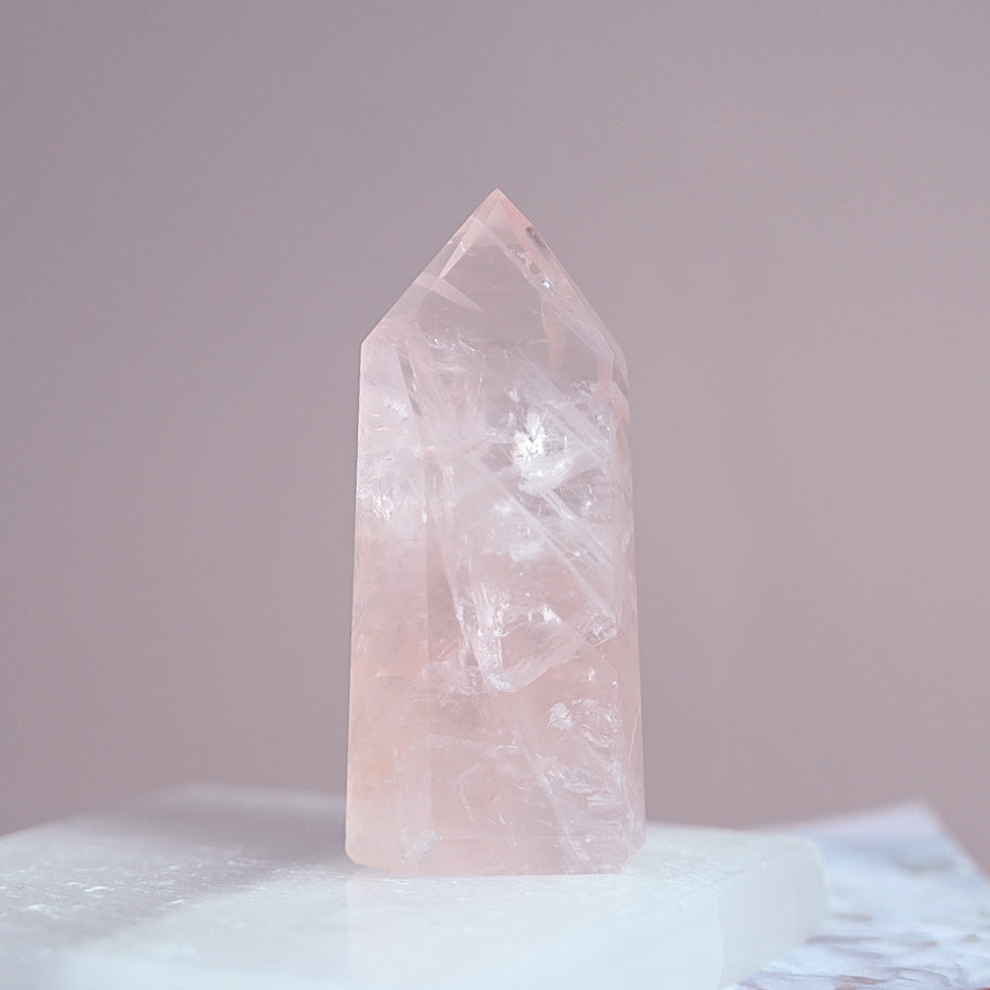 extra gemmy rose quartz | tower f