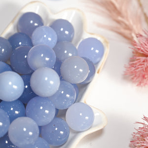 blue chalcedony mini spheres