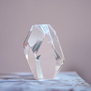 brazilian clear quartz | faceted freeform A