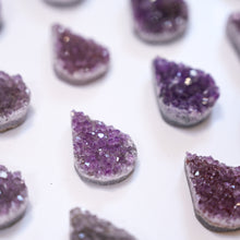 Load image into Gallery viewer, amethyst cluster tear drops | uruguay