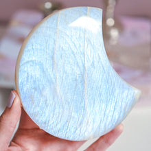 Load image into Gallery viewer, extra flashy white moonstone | moon on stand A
