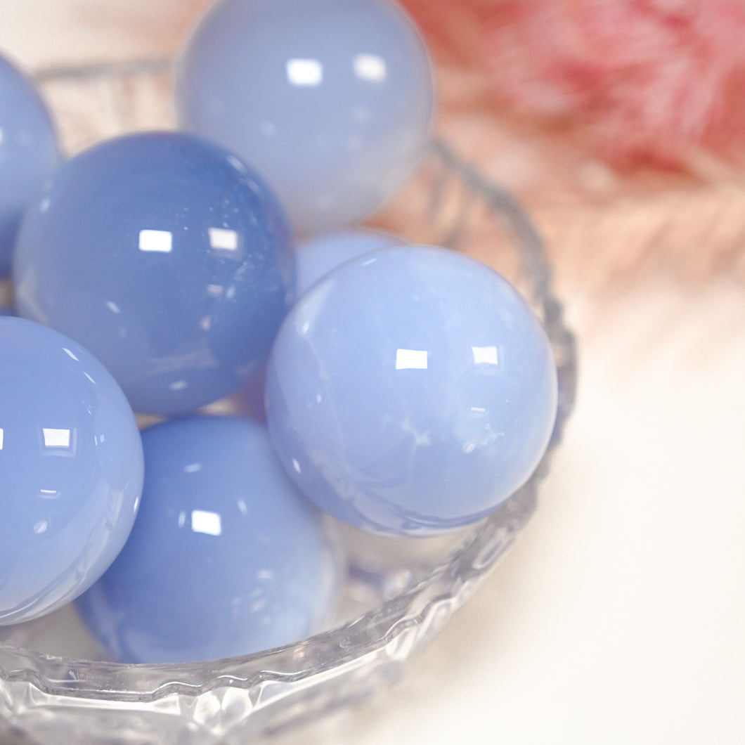 blue chalcedony spheres