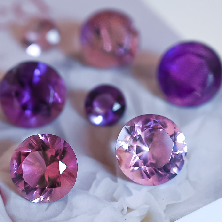 extra high grade faceted amethyst gems