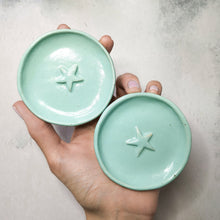 Load image into Gallery viewer, celestial stoneware smudge / trinket dish - turquoise