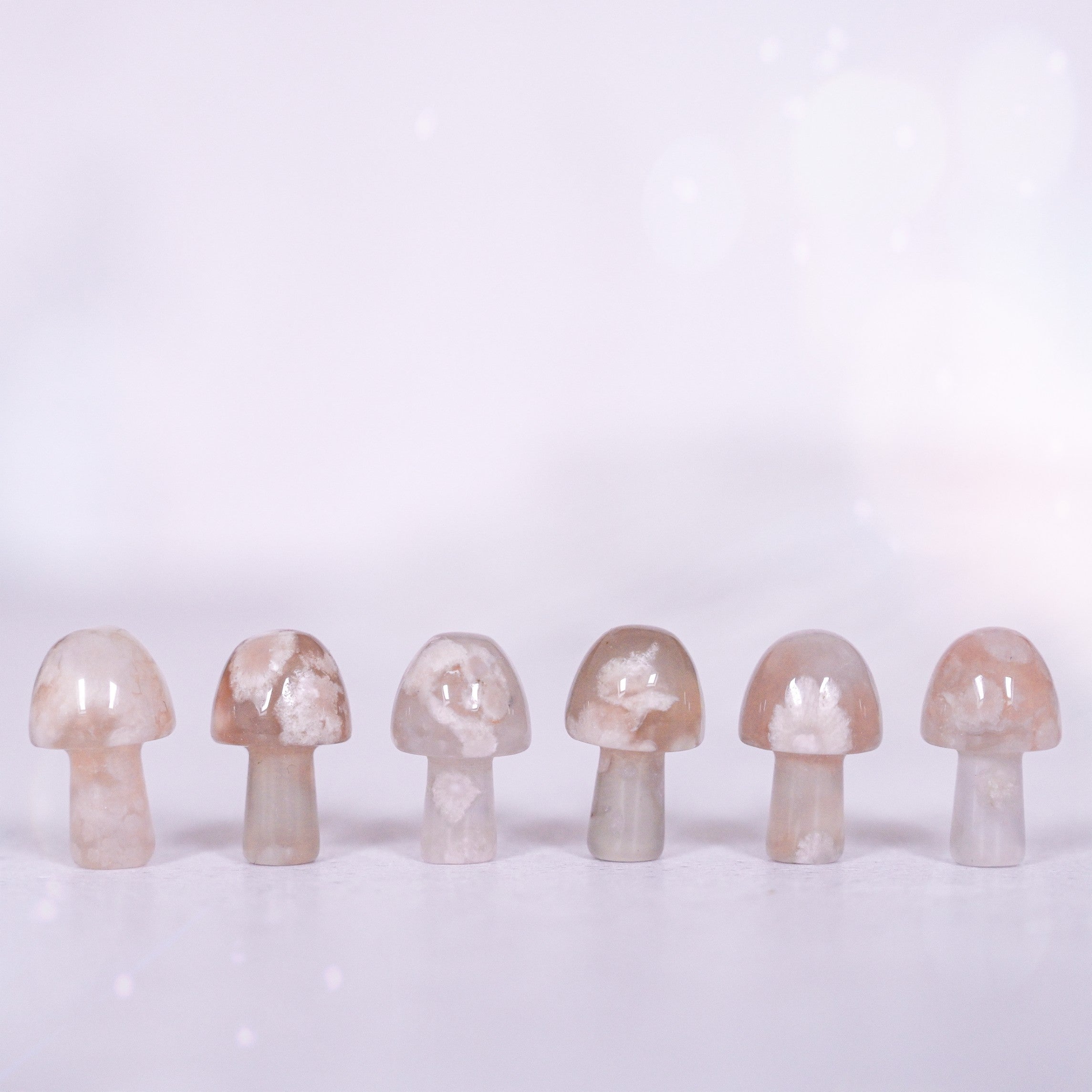 cherry blossom agate baby mushrooms