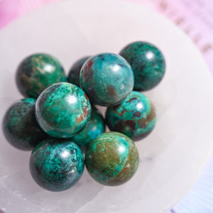 chrysocolla mini spheres