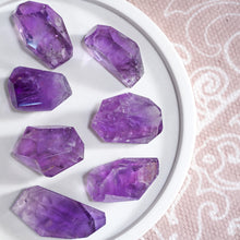 Load image into Gallery viewer, gemmy amethyst faceted freeforms | large