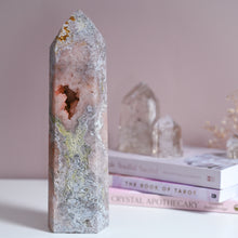 Load image into Gallery viewer, XL druzy pink amethyst tower