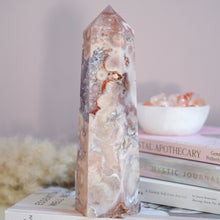 Load image into Gallery viewer, XL pink amethyst x flower agate with druzy amethyst | tower p
