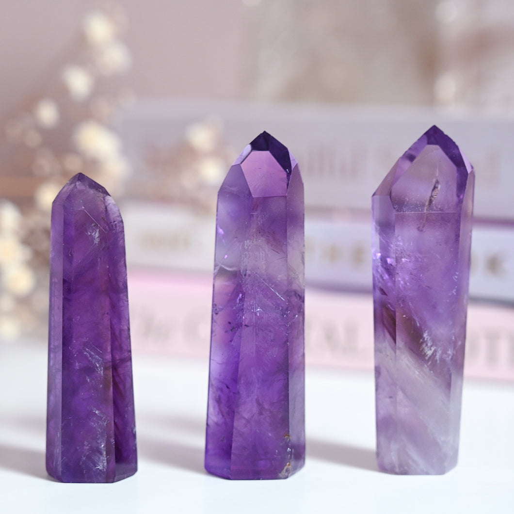 high grade phantom amethyst tower