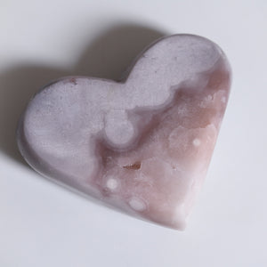 quartzy druzy pink amethyst heart G