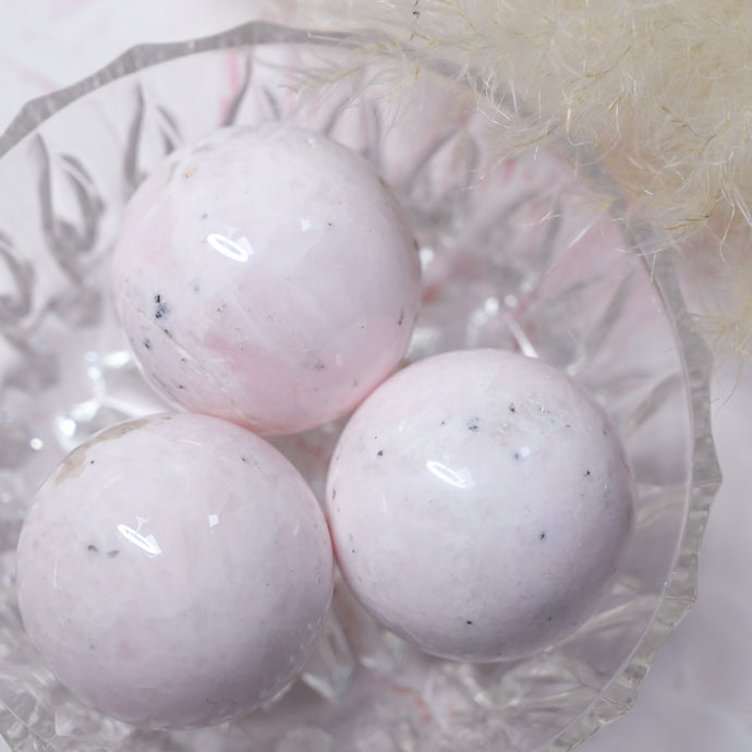 peruvian pink mangano calcite spheres