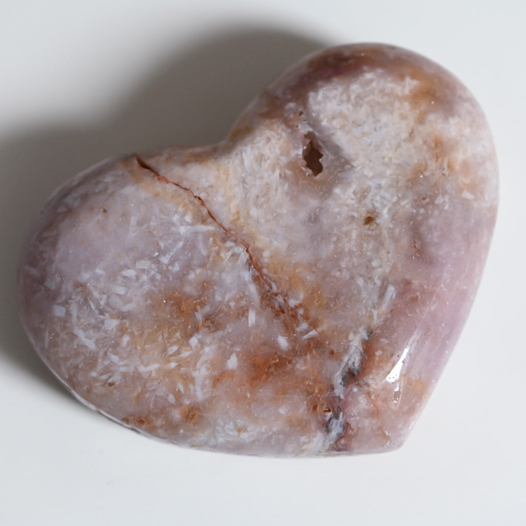 large pink amethyst heart H