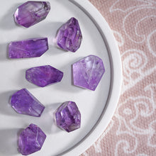 Load image into Gallery viewer, gemmy amethyst faceted freeforms | small