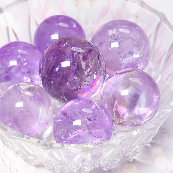 high grade brazilian amethyst spheres