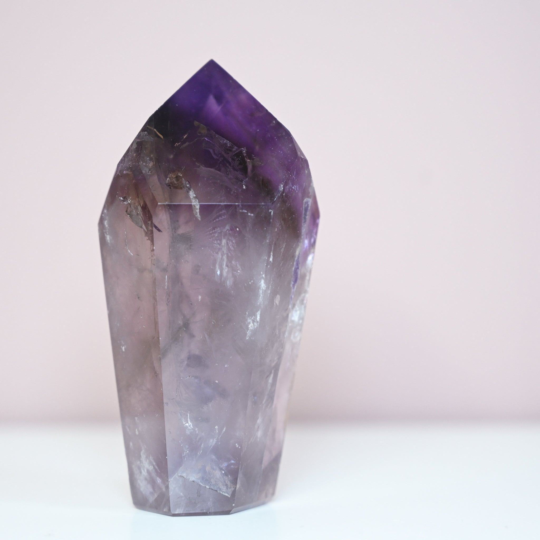 bahia smoky amethyst tower with rainbows