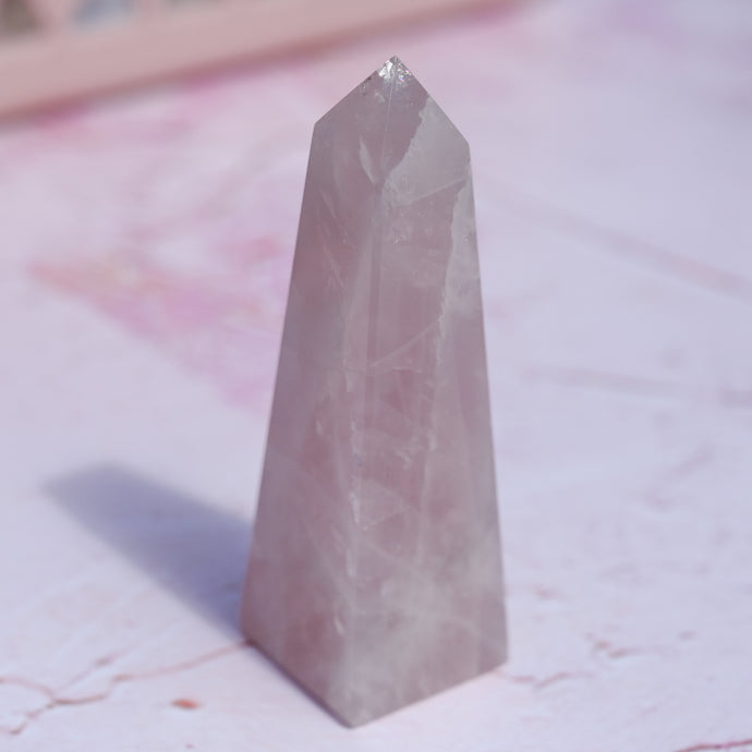 brazilian rose quartz | obelisk b