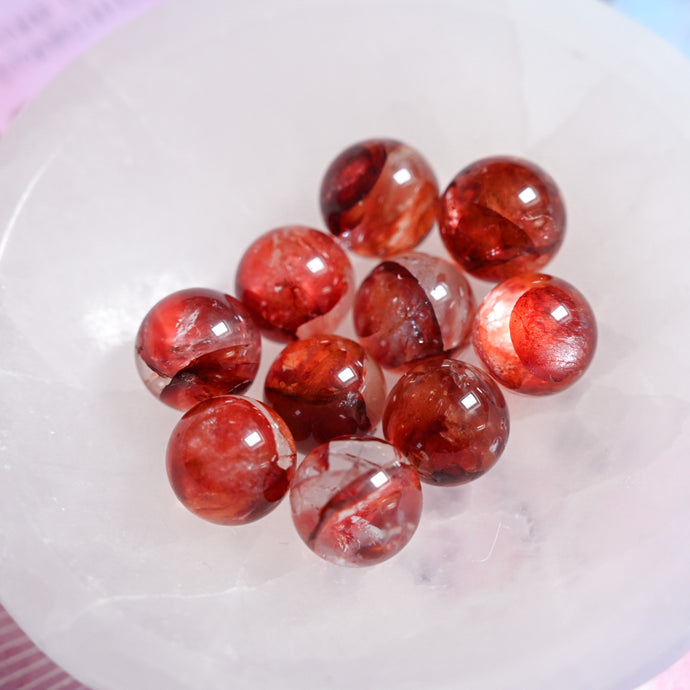 hematoid quartz baby spheres