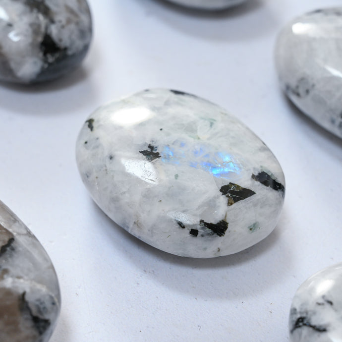 rainbow moonstone palm stones