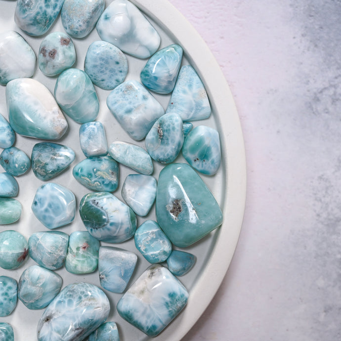 larimar tumble stones