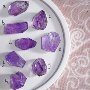 gemmy amethyst faceted freeforms | small