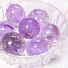 Load image into Gallery viewer, high grade brazilian amethyst spheres