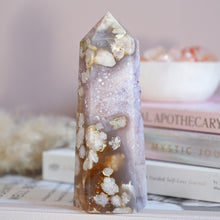 Load image into Gallery viewer, pink amethyst x flower agate with druzy amethyst | tower m