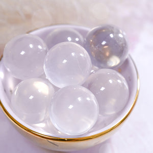 high grade girasol quartz mini spheres