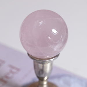high grade star rose quartz | sphere c