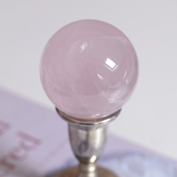 high grade star rose quartz | sphere c